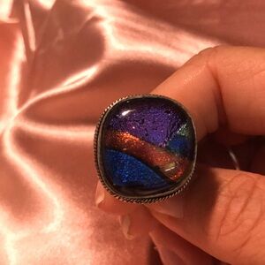 Fancy Dichronic Glass Ring - Boosts the loyalty in relationships